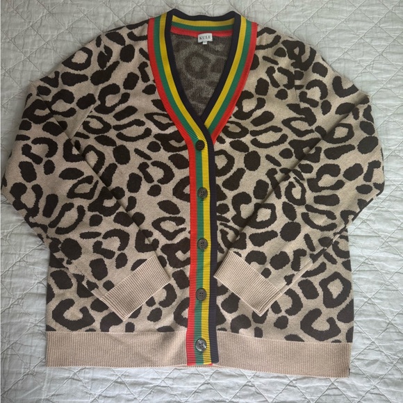 KULE Leopard Cardigan - Picture 1 of 5